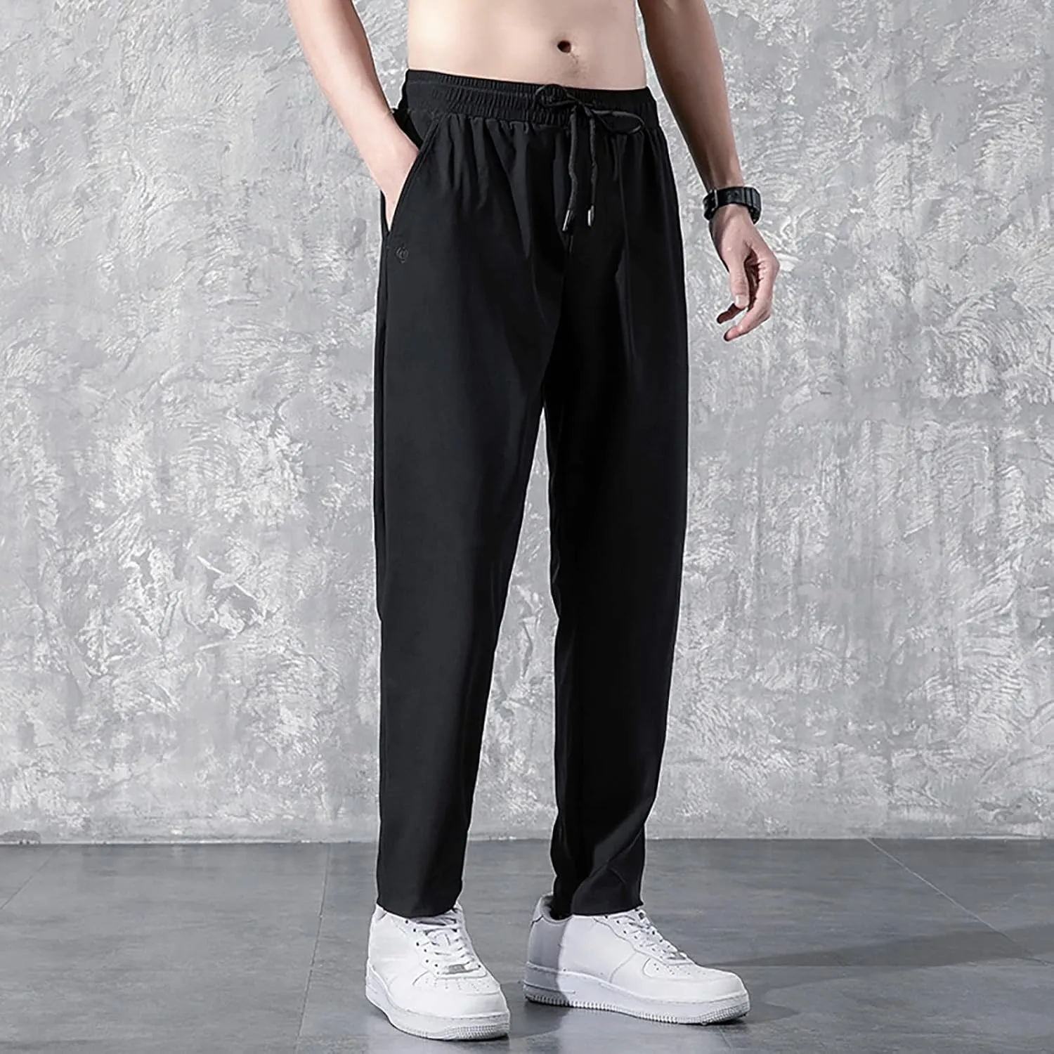 2023 Mens Cargo Mens Joggers Cargo Pants Fashion Casual Sweatpants Work Pants Drawstring Loose Trousers with Pockets