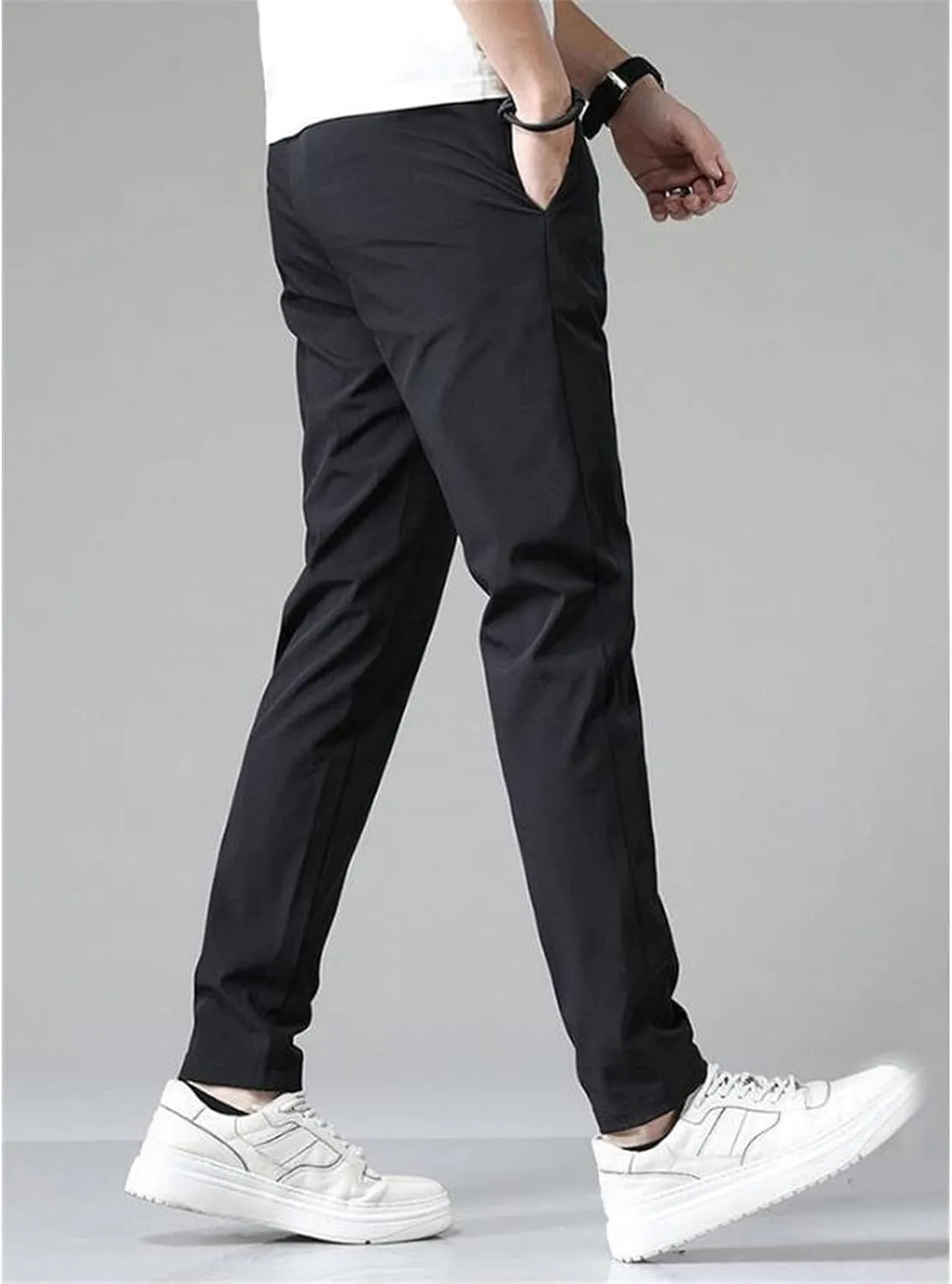 2023 Mens Cargo Mens Joggers Cargo Pants Fashion Casual Sweatpants Work Pants Drawstring Loose Trousers with Pockets