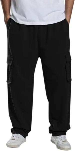 2023 Men's Cargo Pants Loose Sport Pants Plus Size Stylish Jogger Sweatpants Drawstring Hiking Outdoor Trousers with Pocket