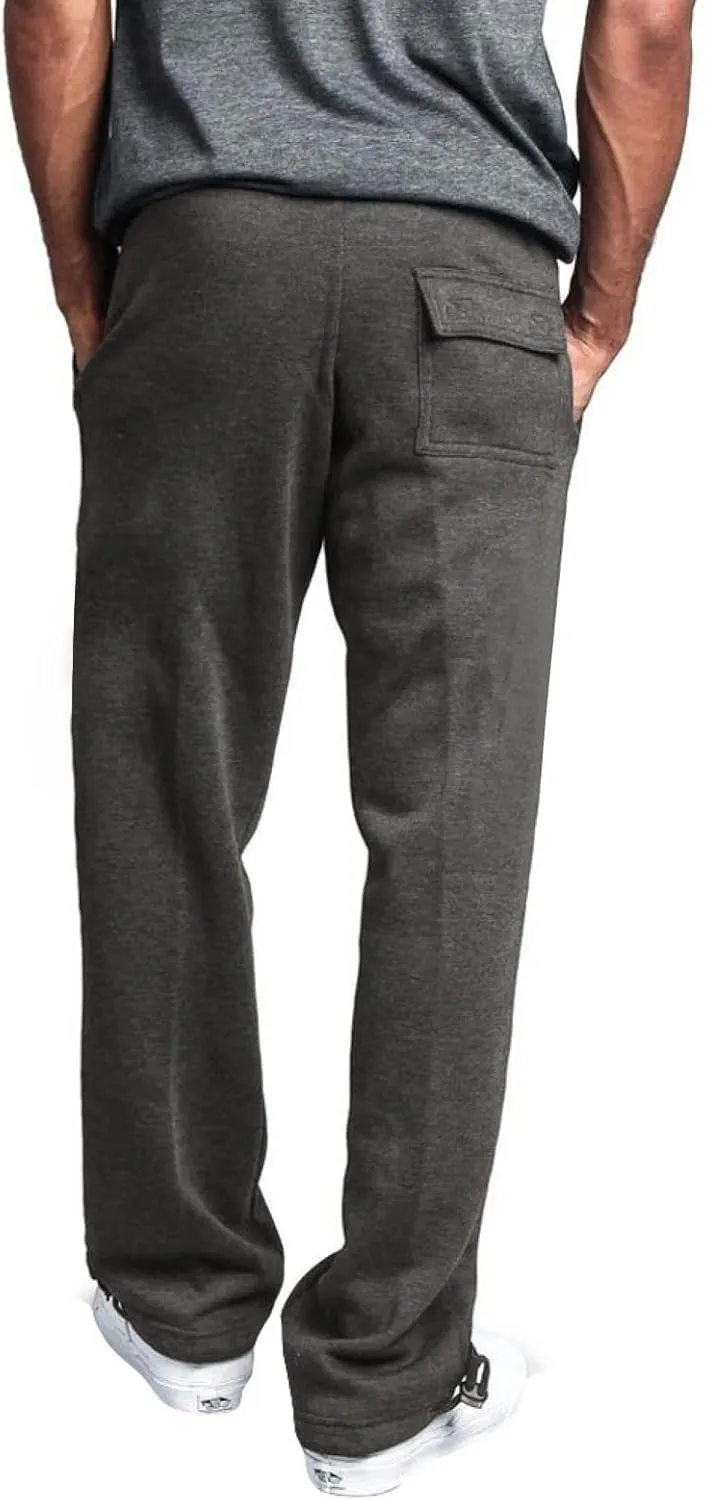 2023 Mens Heavyweight Fleece Sweatpants Workout Jogger Pants Elastic Waist Drawstring Baggy Cargo Pant Trousers with Pockets