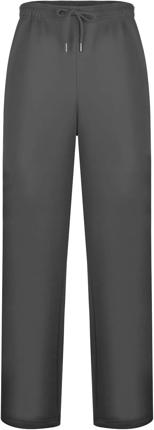 2023 Mens Heavyweight Fleece Sweatpants Workout Jogger Pants Elastic Waist Drawstring Baggy Cargo Pant Trousers with Pockets