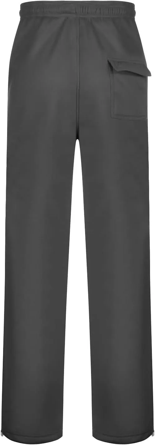 2023 Mens Heavyweight Fleece Sweatpants Workout Jogger Pants Elastic Waist Drawstring Baggy Cargo Pant Trousers with Pockets