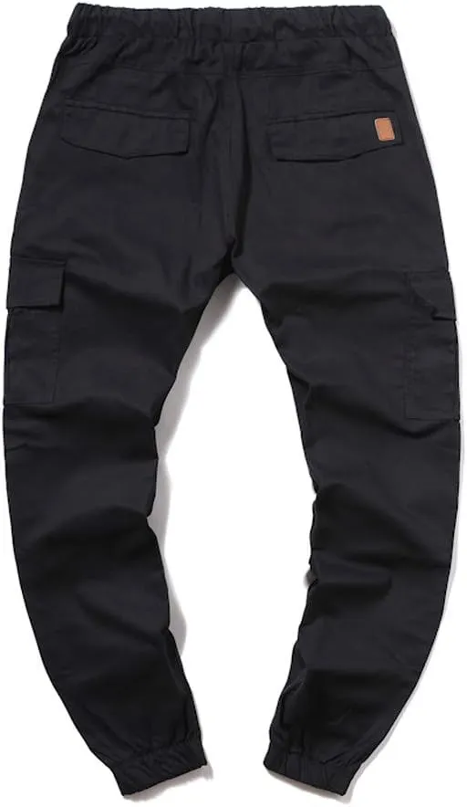2024 Mens Fashion Joggers Pants Slim Cargo Hiking Pants Drawstring Sports Long Sweatpants Workout Sport Track Trousers