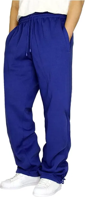 2024 Men's Fleece Cargo Sweatpants Drawstring Loose Fit Jogger Pants for Men with Pockets Stylish Hiking Work Trousers