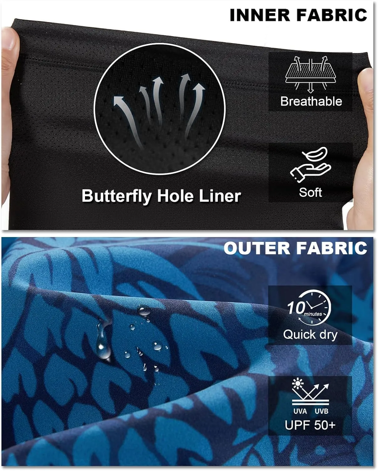 APTRO 2 in 1 Men's Swim Trunks 9" with Zipper Pockets Bathing Suit Built-in Board Shorts Swimwear Long Shorts
