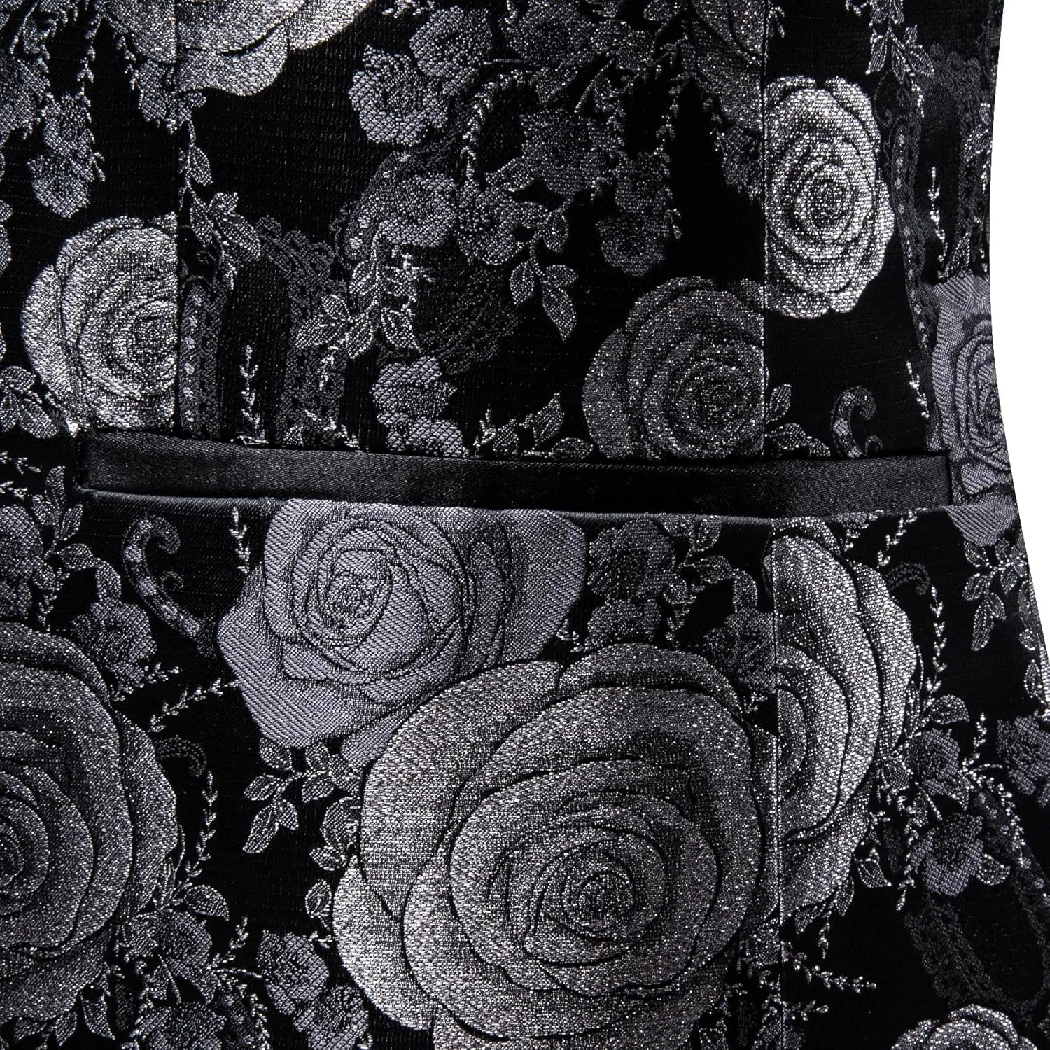 Barry. Wang Men's Sport Coats & Blazers Flower Suit Jacket 1 Button Paisley Tuxedo Mardi Gras Carnival Parade Gift