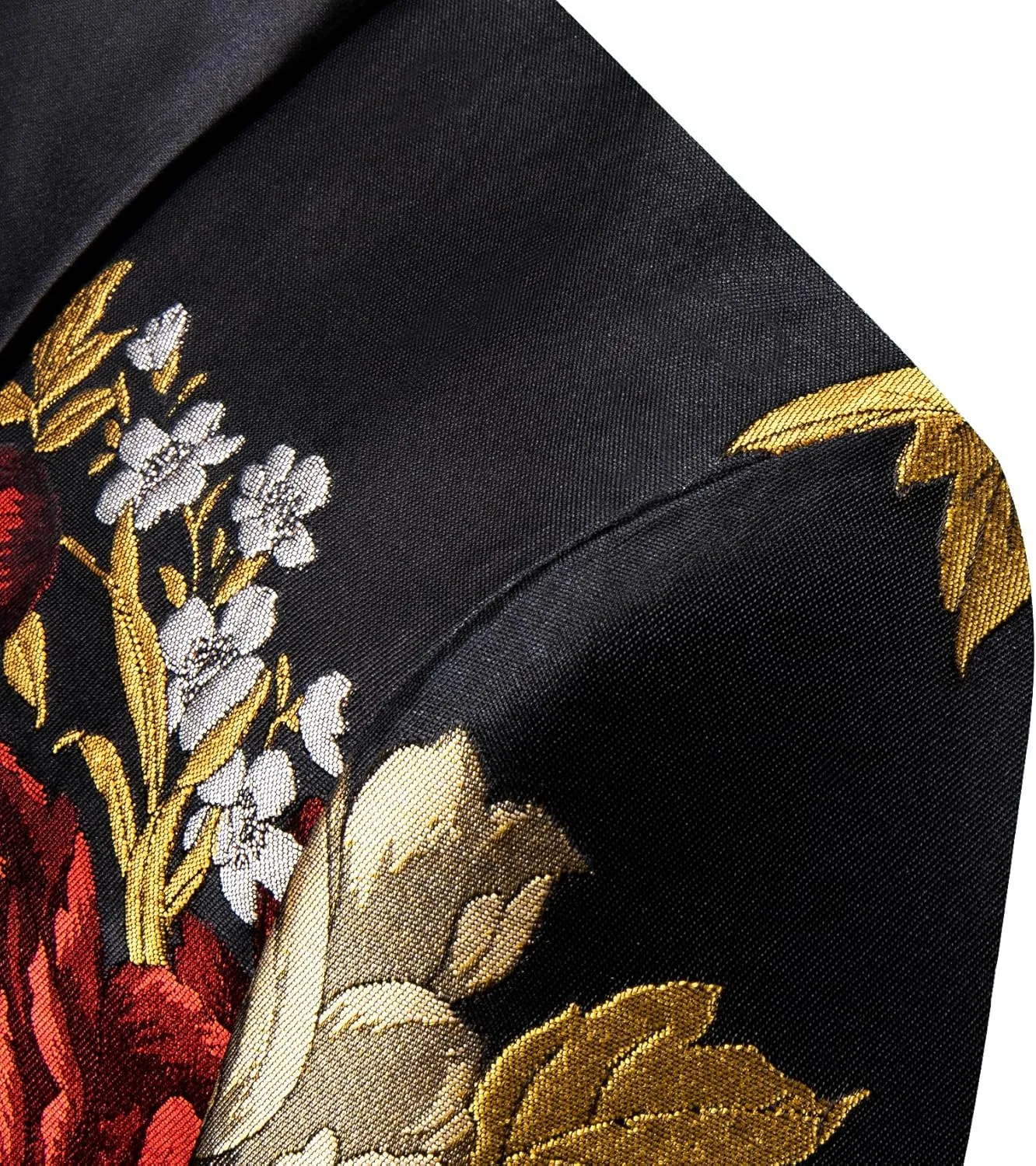 Barry. Wang Men's Sport Coats & Blazers Flower Suit Jacket 1 Button Paisley Tuxedo Mardi Gras Carnival Parade Gift