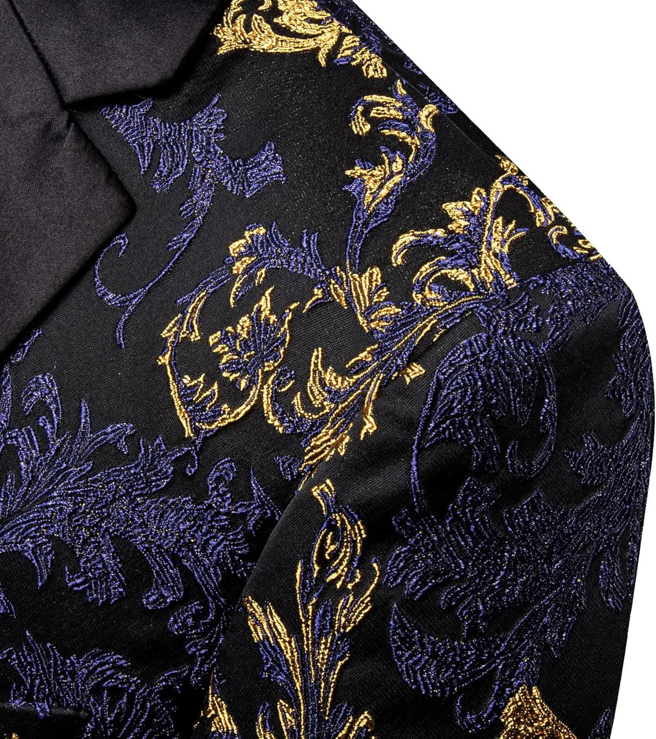 Barry. Wang Men's Sport Coats & Blazers Flower Suit Jacket 1 Button Paisley Tuxedo Mardi Gras Carnival Parade Gift