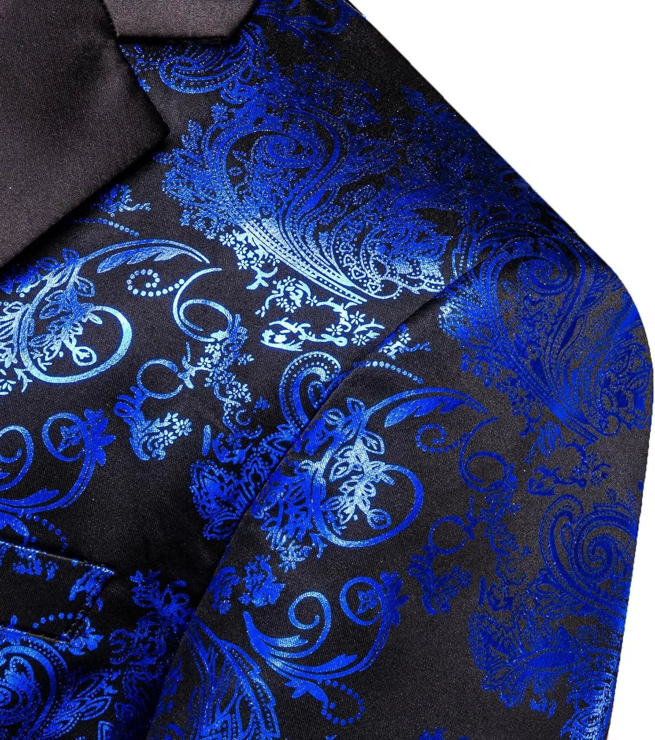Barry. Wang Men's Sport Coats & Blazers Flower Suit Jacket 1 Button Paisley Tuxedo Mardi Gras Carnival Parade Gift