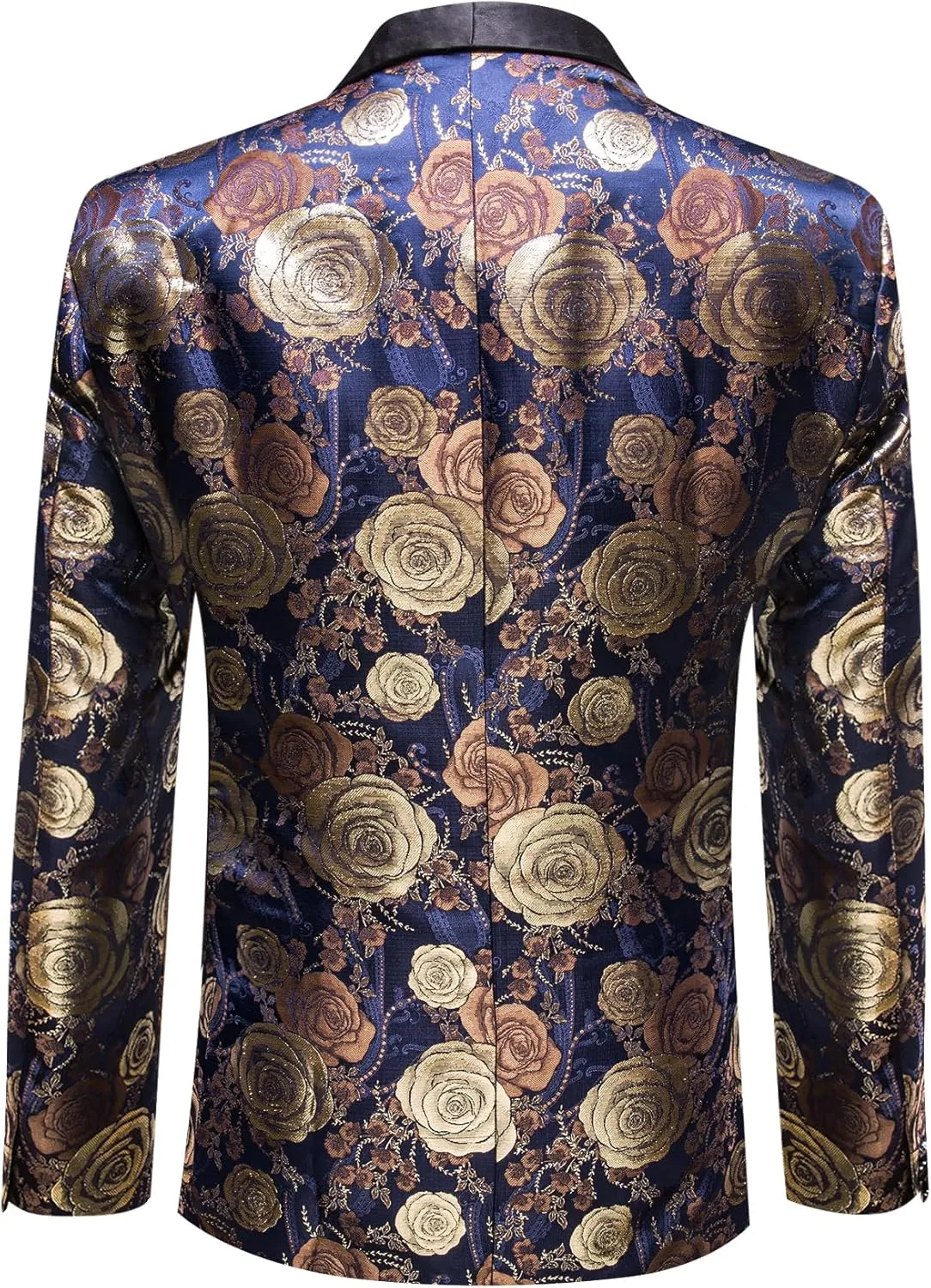 Barry. Wang Men's Sport Coats & Blazers Flower Suit Jacket 1 Button Paisley Tuxedo Mardi Gras Carnival Parade Gift