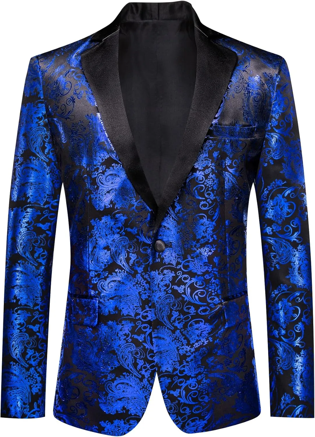 Barry. Wang Men's Sport Coats & Blazers Flower Suit Jacket 1 Button Paisley Tuxedo Mardi Gras Carnival Parade Gift