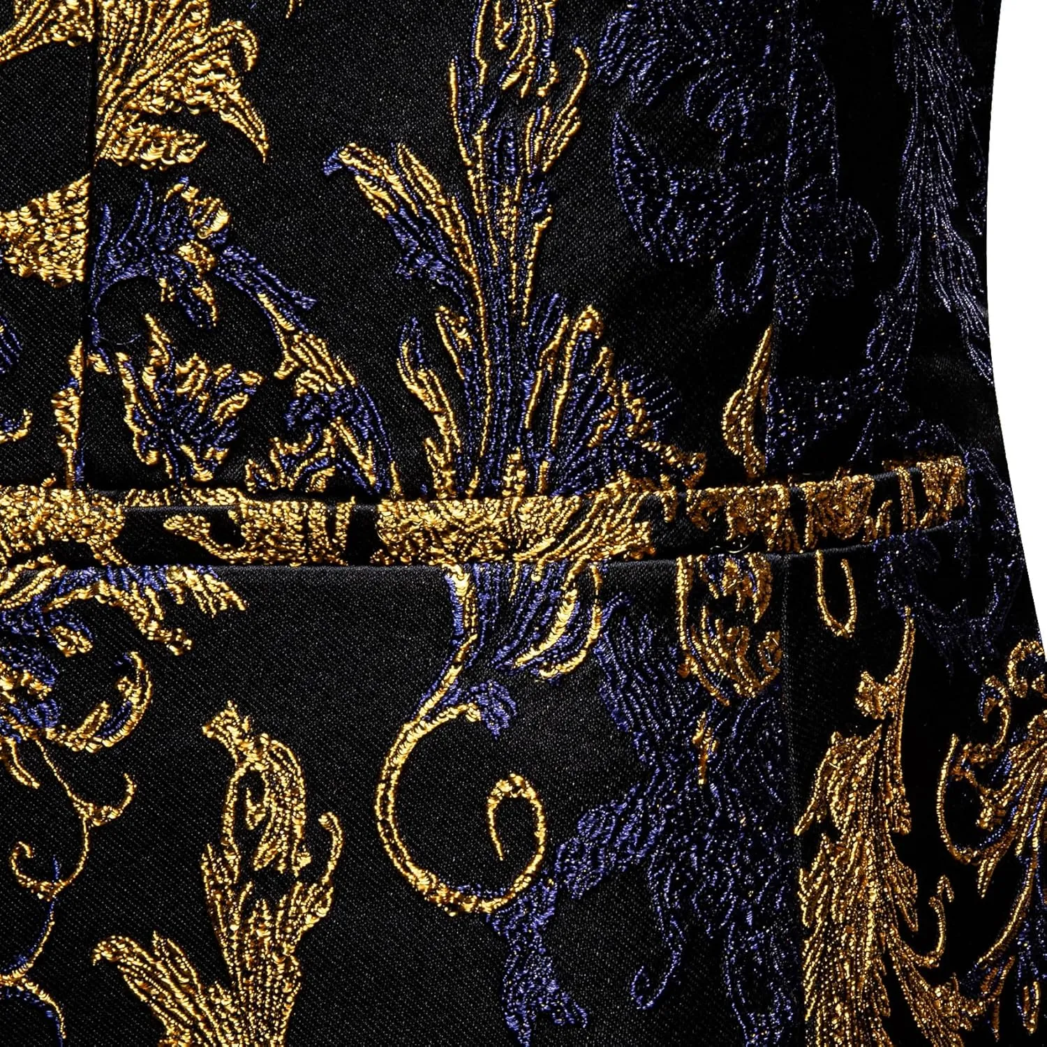 Barry. Wang Men's Sport Coats & Blazers Flower Suit Jacket 1 Button Paisley Tuxedo Mardi Gras Carnival Parade Gift