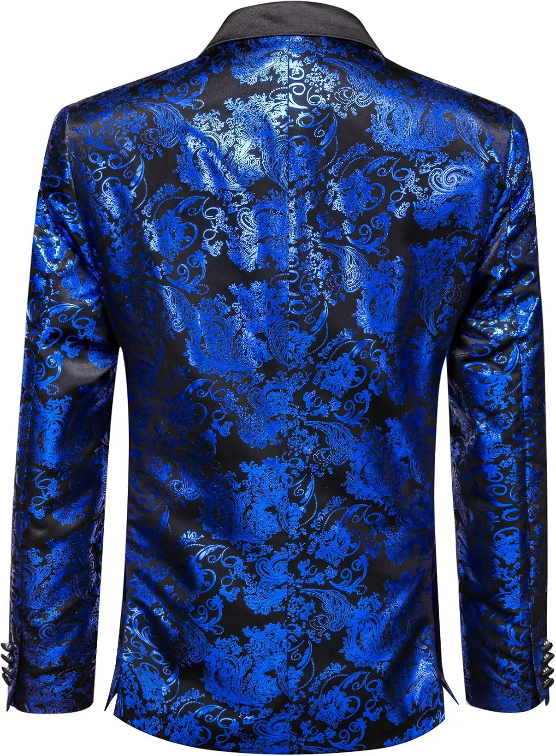 Barry. Wang Men's Sport Coats & Blazers Flower Suit Jacket 1 Button Paisley Tuxedo Mardi Gras Carnival Parade Gift