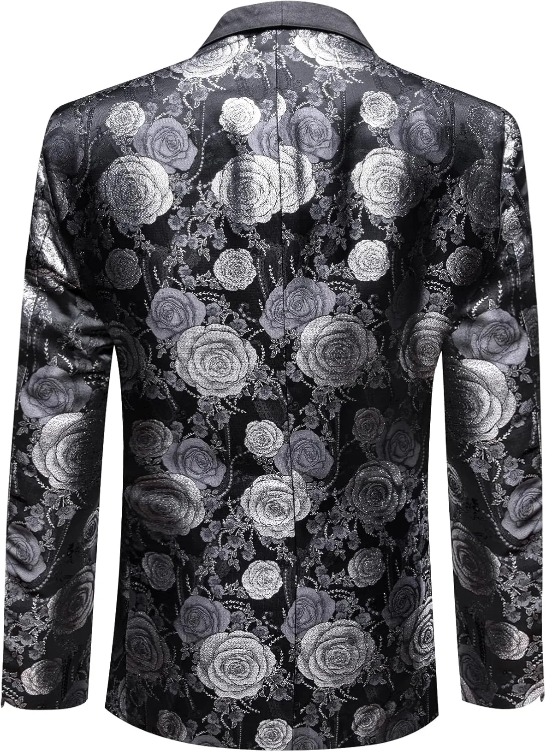 Barry. Wang Men's Sport Coats & Blazers Flower Suit Jacket 1 Button Paisley Tuxedo Mardi Gras Carnival Parade Gift