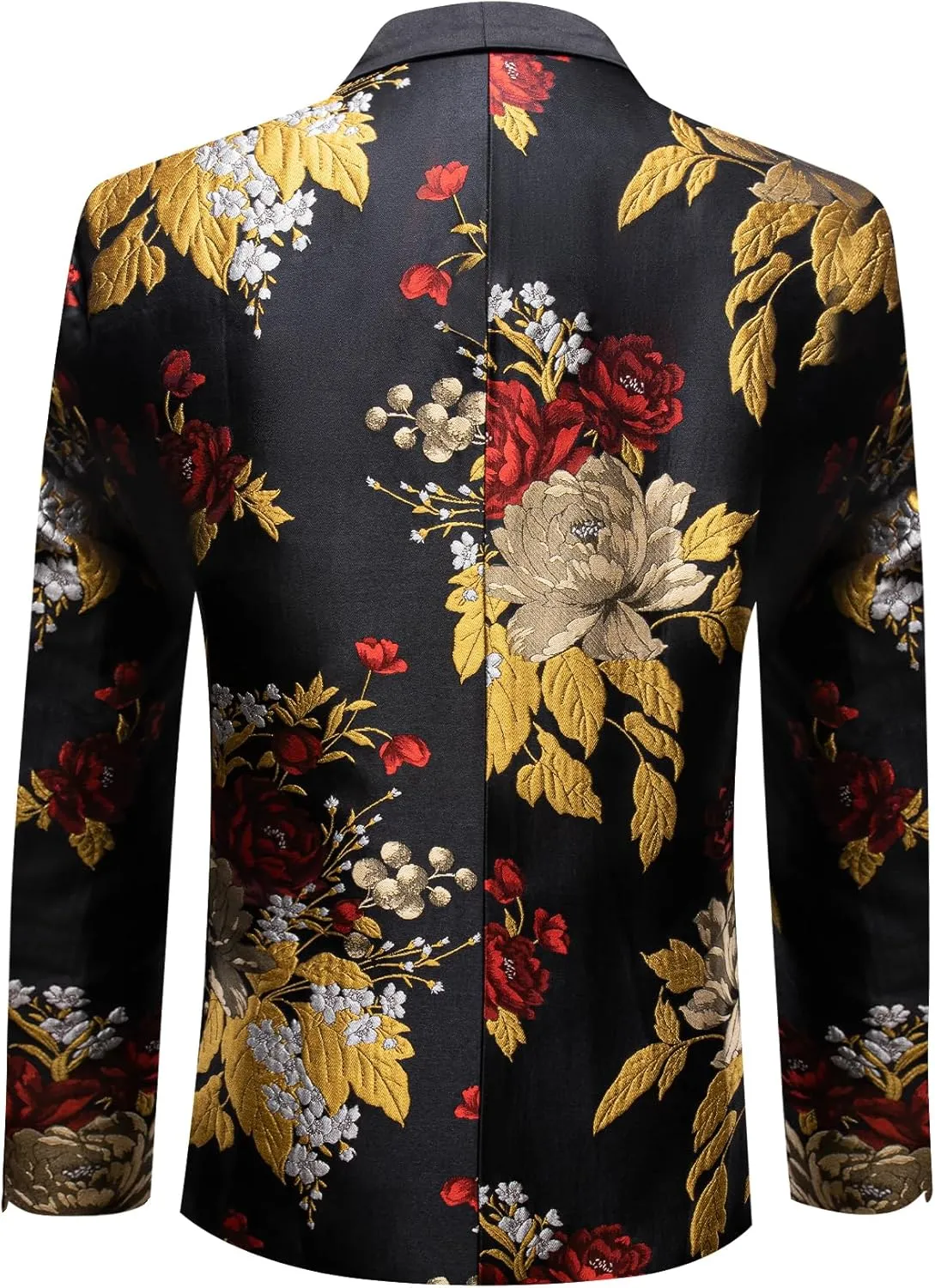 Barry. Wang Men's Sport Coats & Blazers Flower Suit Jacket 1 Button Paisley Tuxedo Mardi Gras Carnival Parade Gift