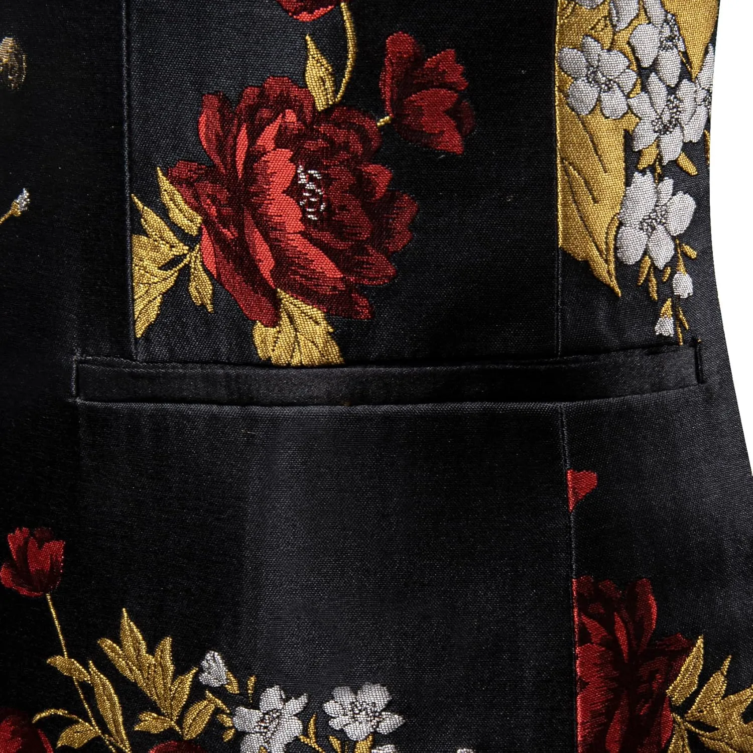 Barry. Wang Men's Sport Coats & Blazers Flower Suit Jacket 1 Button Paisley Tuxedo Mardi Gras Carnival Parade Gift