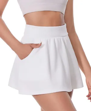 Betaven Golf Skirts for Women with Shorts Pockets A-Line High Waisted Skirt Mini Casual Athletic Tennis Skort