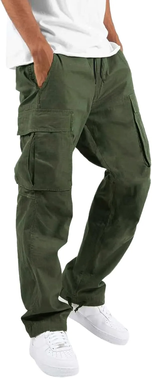 Big and Tall Sweatpants for Men Jogger Pants Pockets Men's Pants Mens Active Athletic Sweatpants Fleece Open Bottom