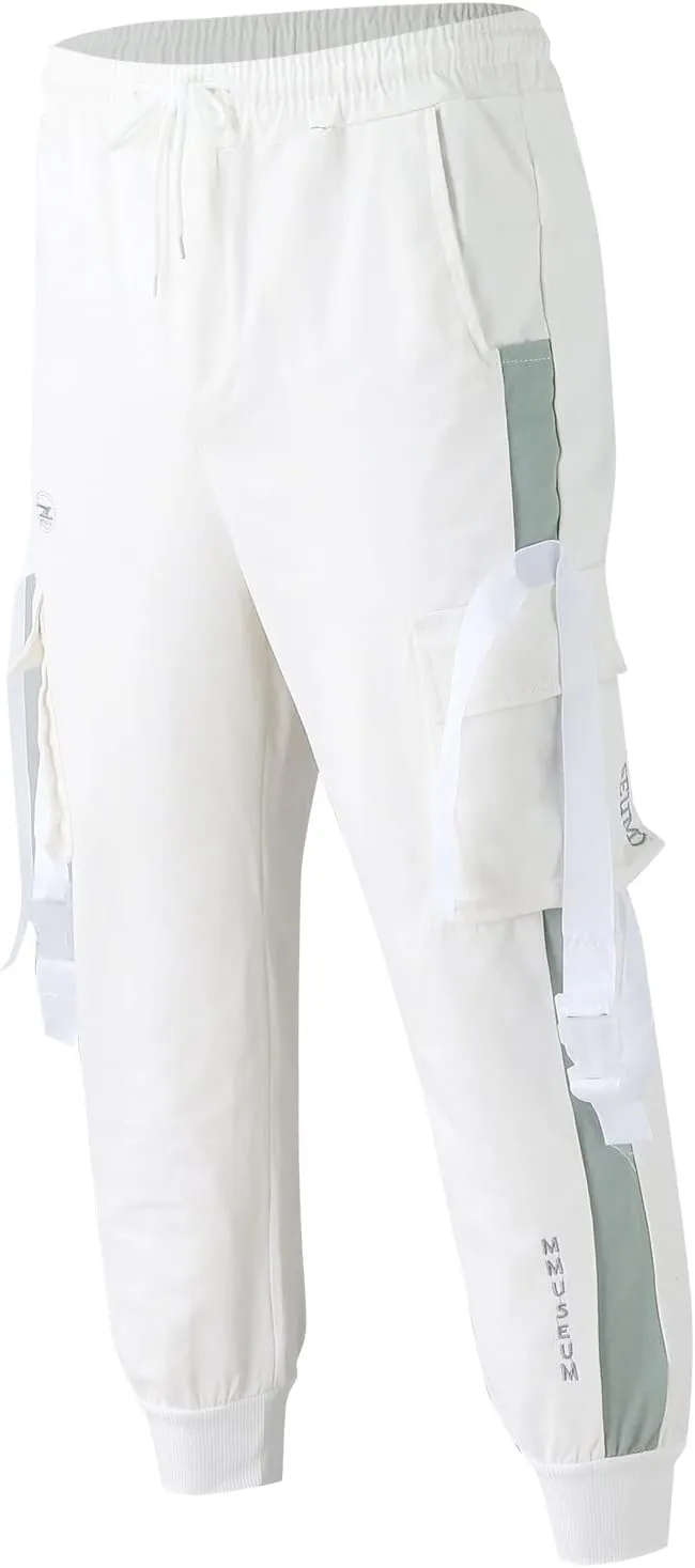 Big and Tall Sweatpants for Men Men's Trousers Cargo Jogger Cotton Casual Sweatpants Outdoor Elastic Waist Drawstring
