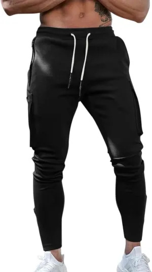 Big and Tall Sweatpants for Men Sports Trousers Drawstring Rope Loose Elastic Joggers Solid Casual Outdoor Long Pants