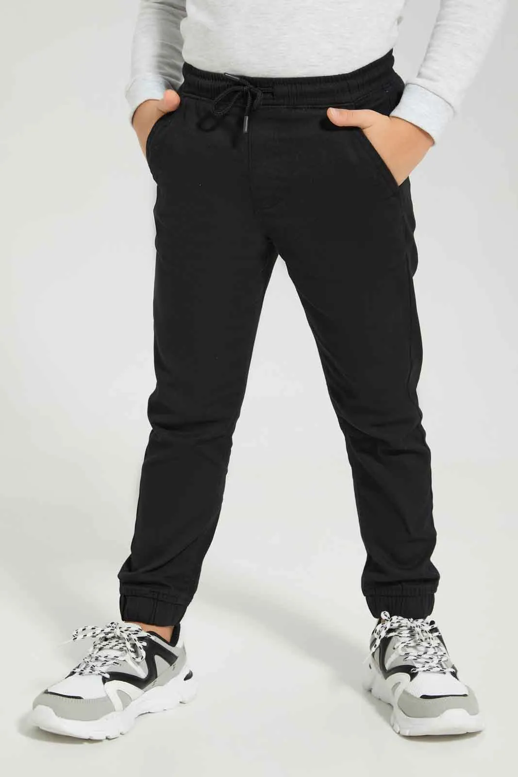 Boys Black Jogger Pants