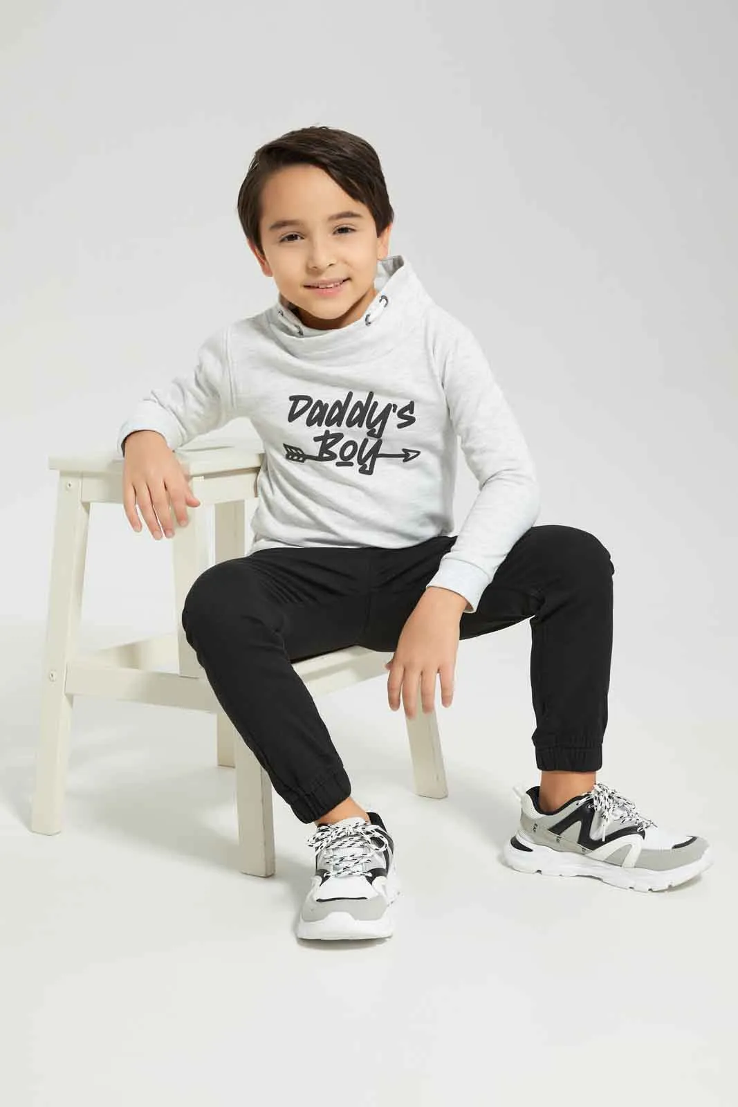 Boys Black Jogger Pants