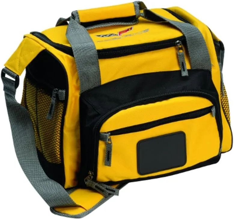 C6 Corvette Racing Duffel Cooler - Yellow Insulated Soft Ice Chest/Travel Bag