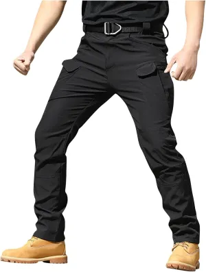 Camo Pants Men Cargo Multi Pockets Straight Fit Pants Slim Ripstop Stretch Y2K Pants Tapered Fit Match Trousers Work