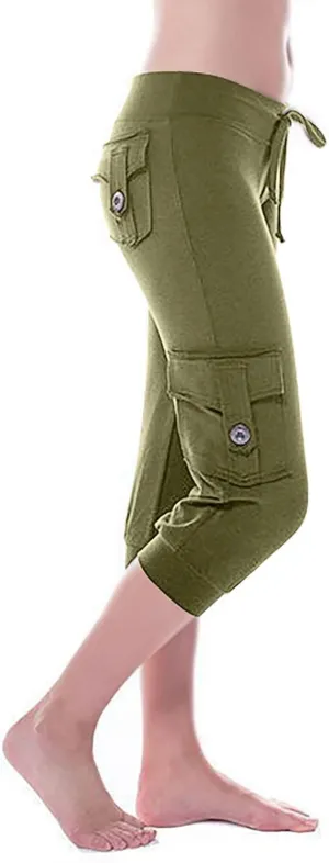 Capri Pants for Women 2024 Capri Leggings Lightweight Summer Casual High Wasit Stretch Pants Cropped Trousers