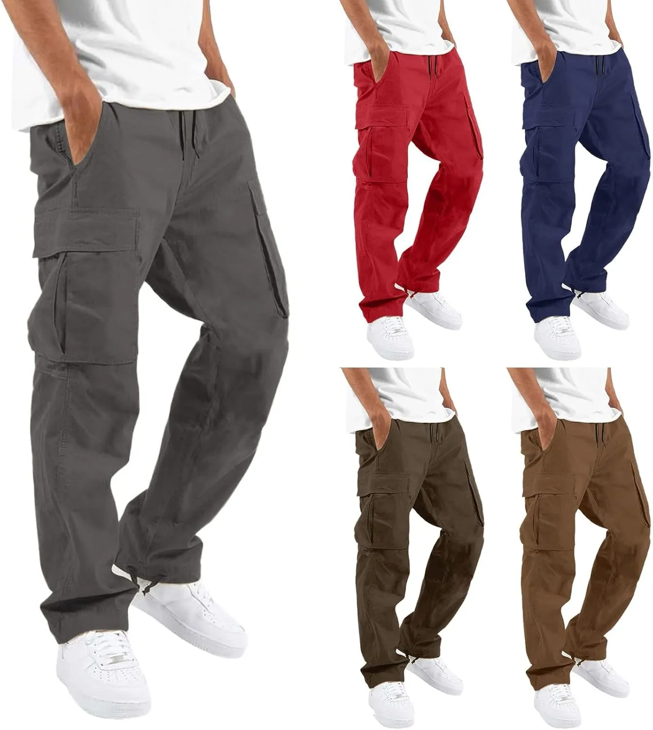 Cargo Pants for Men Big and Tall, Casual Athletics Joggers Men's Jogger Sweatpant Athletic Cargo Pants Sports Sweats
