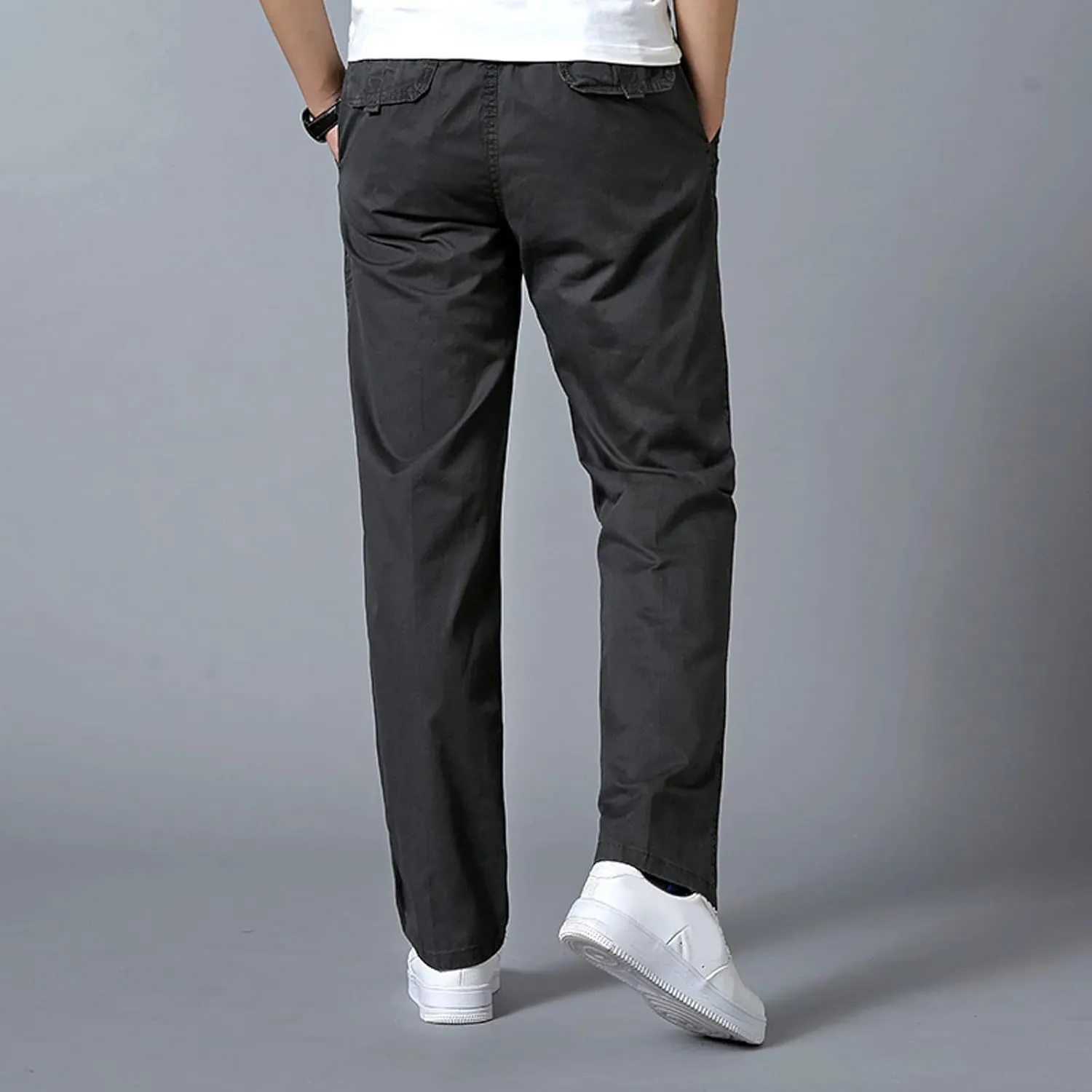 Cargo Pants for Men Big and Tall, for Men Casual Heavyweight Sweatpants Classic Fit Cargo Work Pants Wild Drawstring