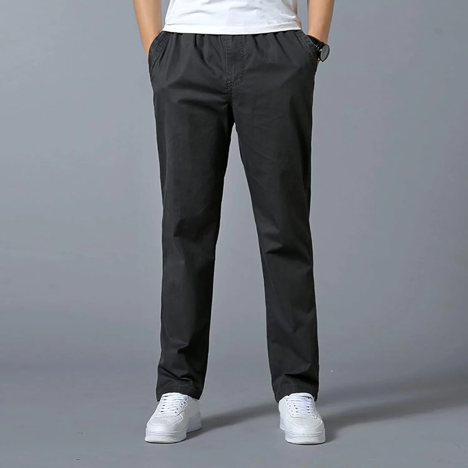 Cargo Pants for Men Big and Tall, for Men Casual Heavyweight Sweatpants Classic Fit Cargo Work Pants Wild Drawstring