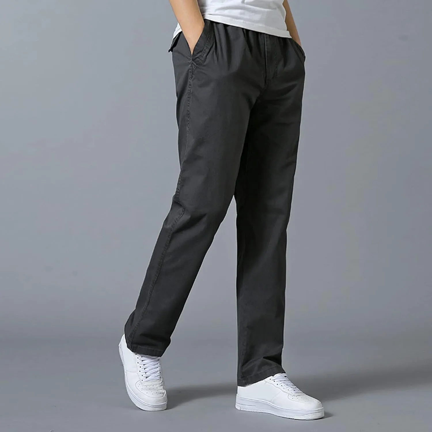 Cargo Pants for Men Big and Tall, for Men Casual Heavyweight Sweatpants Classic Fit Cargo Work Pants Wild Drawstring