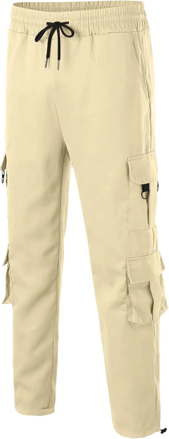 Cargo Pants for Men Big and Tall for Men with Pockets Ripstop Cargo Pants Casual Color Solid Men's Trousers Leggings