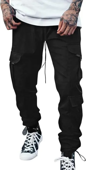 Cargo Pants for Men Big and Tall for Men with Pockets Ripstop Cargo Pants Casual Color Solid Men's Trousers Leggings