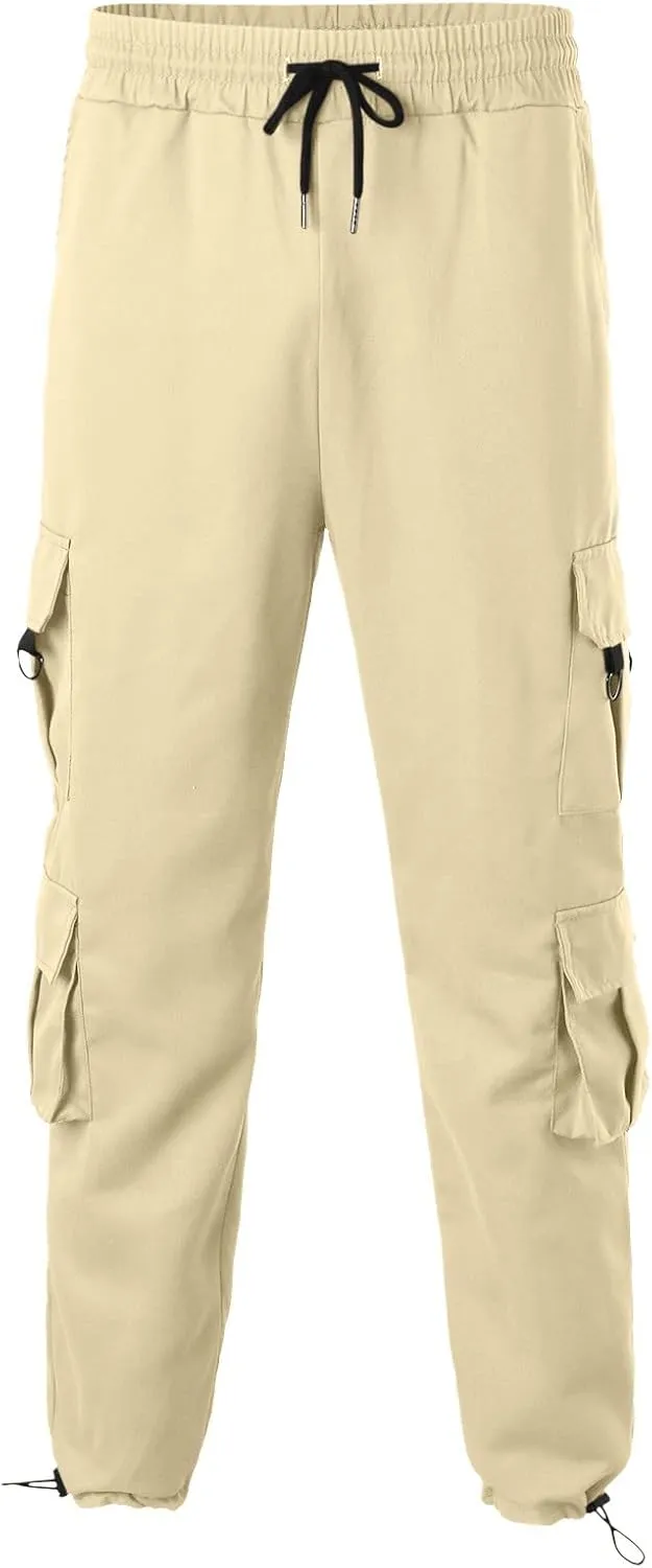 Cargo Pants for Men Big and Tall for Men with Pockets Ripstop Cargo Pants Casual Color Solid Men's Trousers Leggings