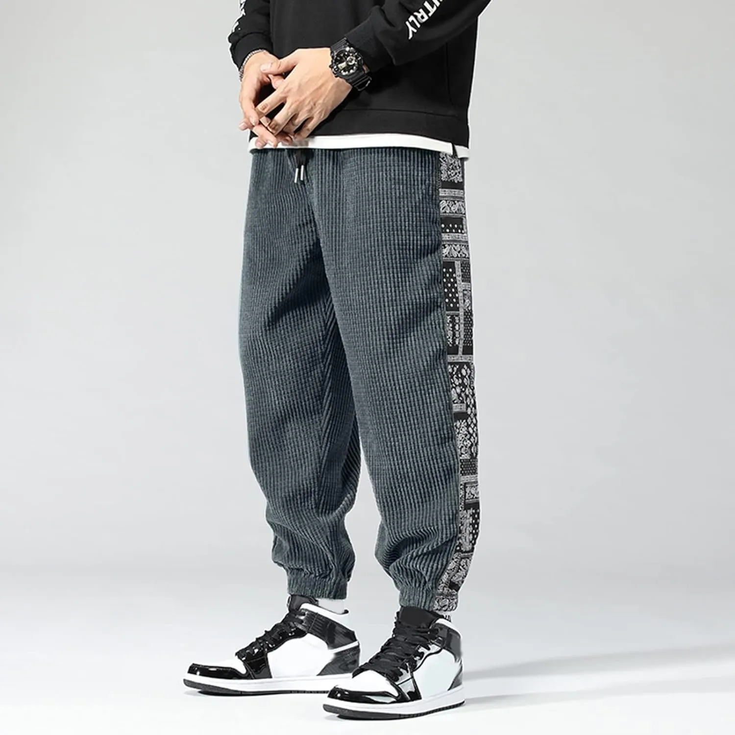 Cargo Pants for Men Big and Tall, Lightweight Mens Work Pants with Multi-Pocket Grey Pants Slim Fit Pants Mens Sweat