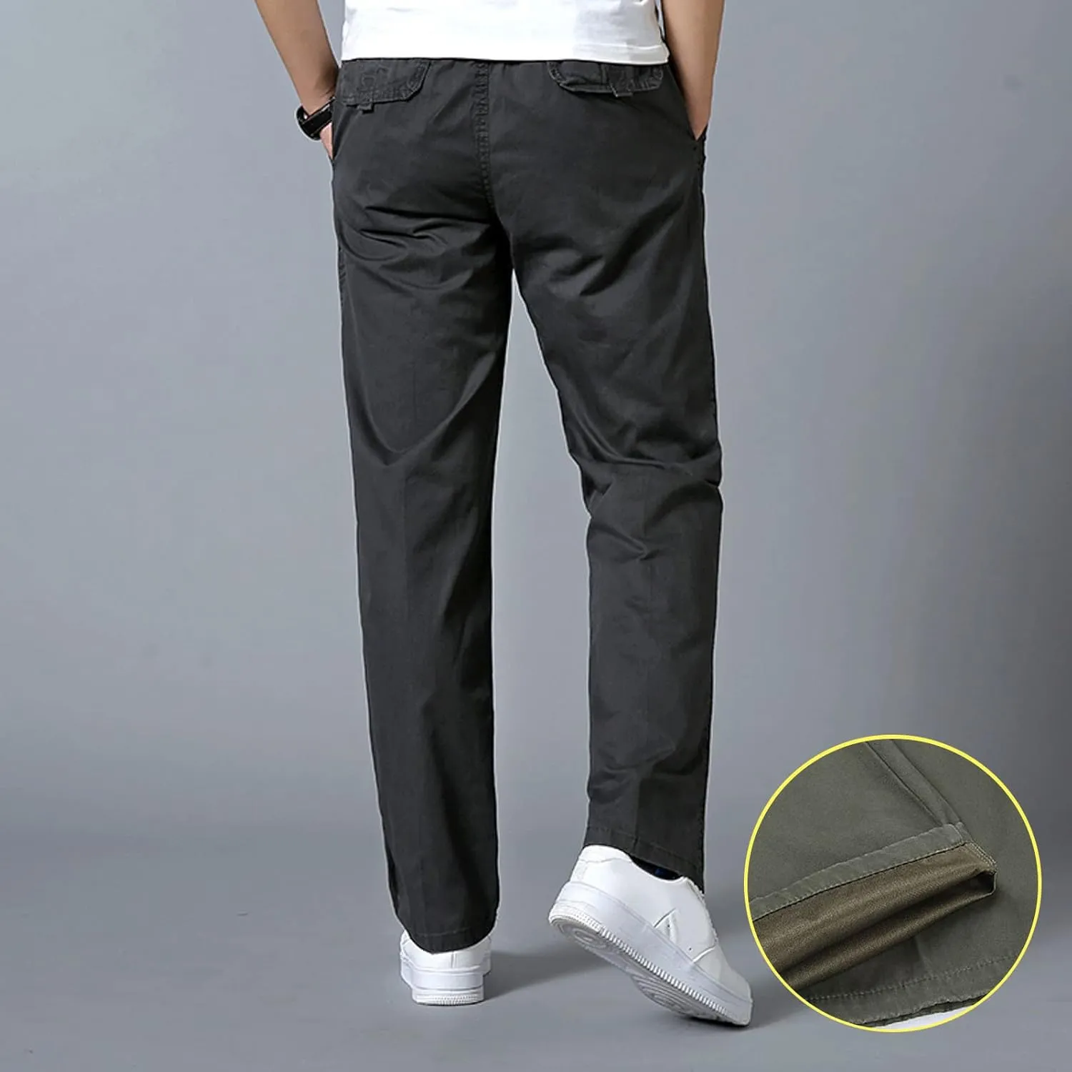 Cargo Pants for Men Big and Tall, Sweatpants with Pockets Drawstring Athletic Pants Joggers Running Sports Sweatpants