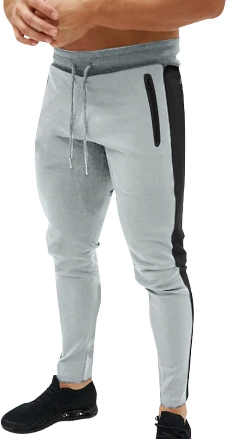 Cargo Pants for Men Joggers Elastic Waist Straight Leg Trousers Workout Jogger Pants with Pockets Sweatpants for Men