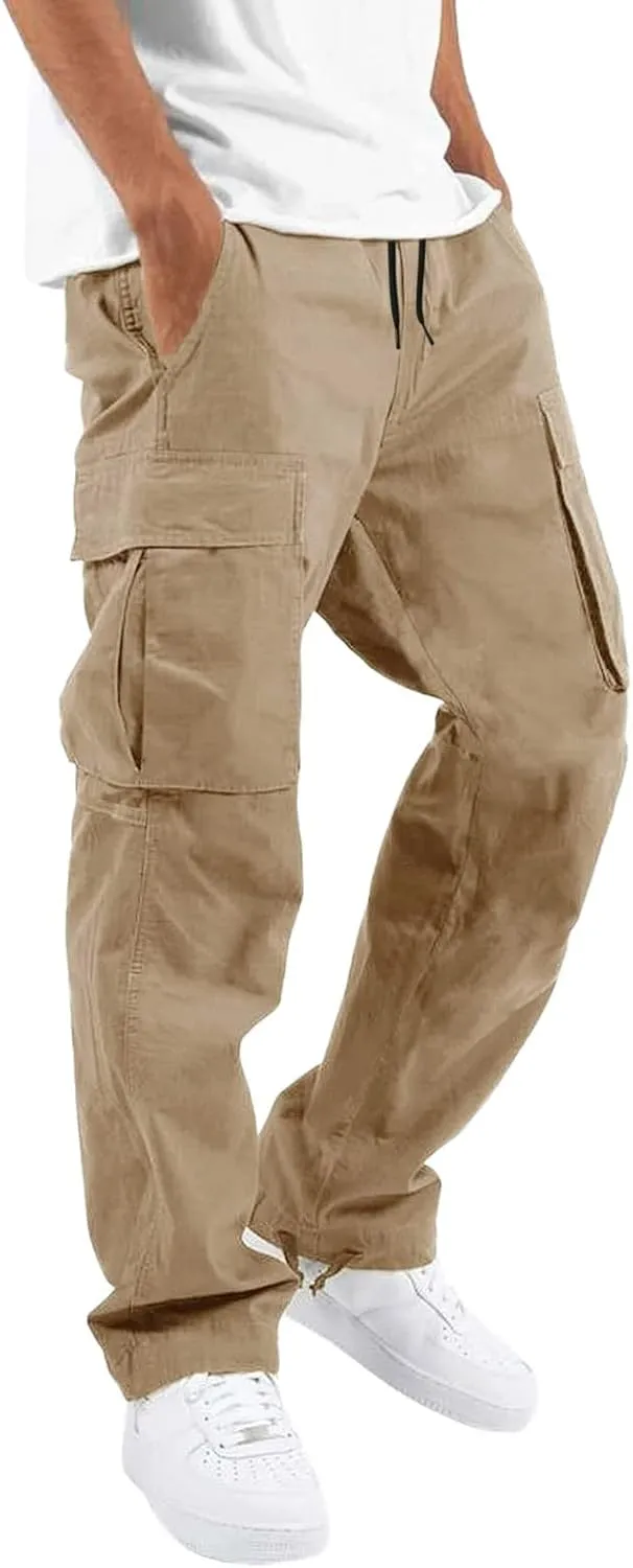 Cargo Pants for Men with Pockets Casual Wild Work Joggers Athletic Pants Baggy Hiking Trousers Outdoor Wearing Track Pants