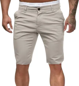 Cargo Shorts for Men Relaxed Fit Beach Shorts Casual Summer Tactic Pants Stretch Waist with Pockets