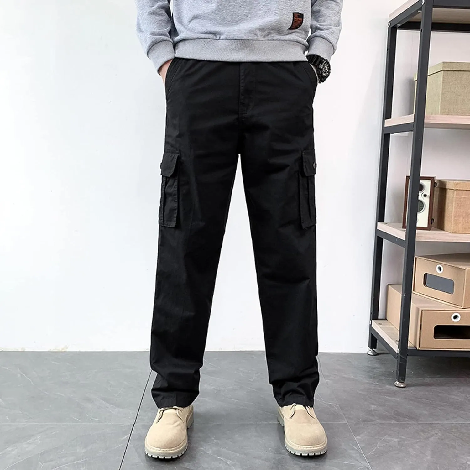 Cargo Sweatpants for Men Big and Tall Joggers Sweatpants Low Crotch Sweats Slim Fit Trousers Harem Hip Hop Pants Mens