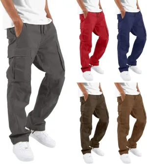 Cargo Sweatpants for Men Big and Tall Pants for Running Sweatpants Hiking Mens Sweatpants Casual Cotton Chinos Cargo