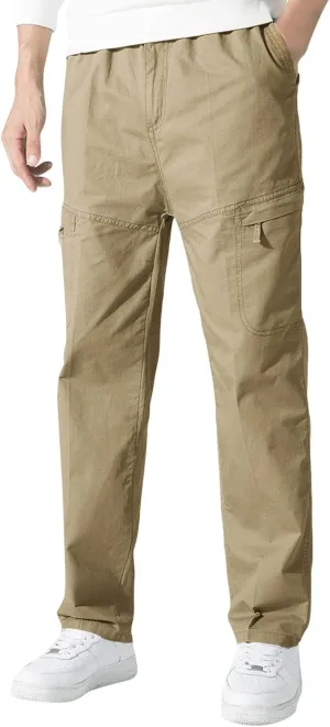 Cargo Sweatpants for Men Big and Tall Pockets Casual Streetwear Y2K Mens Cargo Pants Drawstring Hiking Pants Elastic