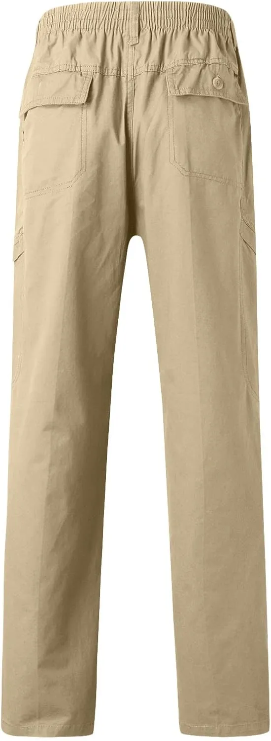 Cargo Sweatpants for Men Big and Tall Pockets Casual Streetwear Y2K Mens Cargo Pants Drawstring Hiking Pants Elastic