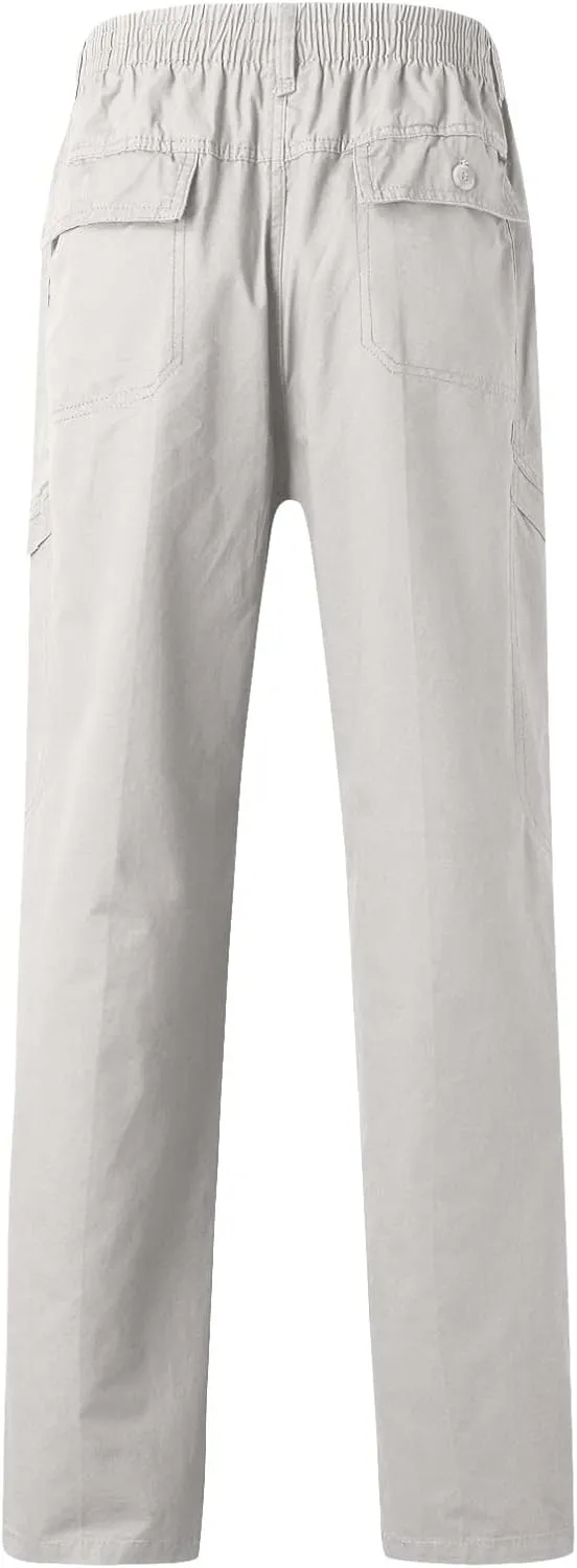 Cargo Sweatpants for Men Big and Tall Pockets Casual Streetwear Y2K Mens Cargo Pants Drawstring Hiking Pants Elastic