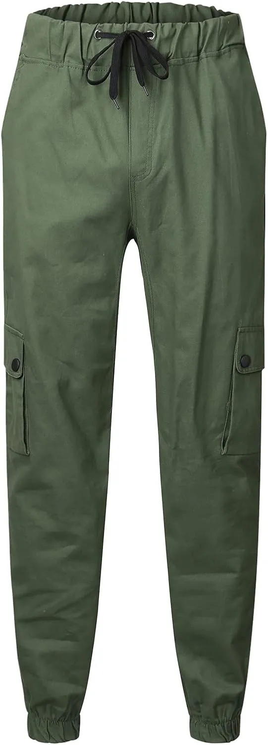 Cargo Sweatpants for Men Big and Tall Sport Pants Drawstring Sports Trousers for Men Mens Cargo Sweatpants Drawstring