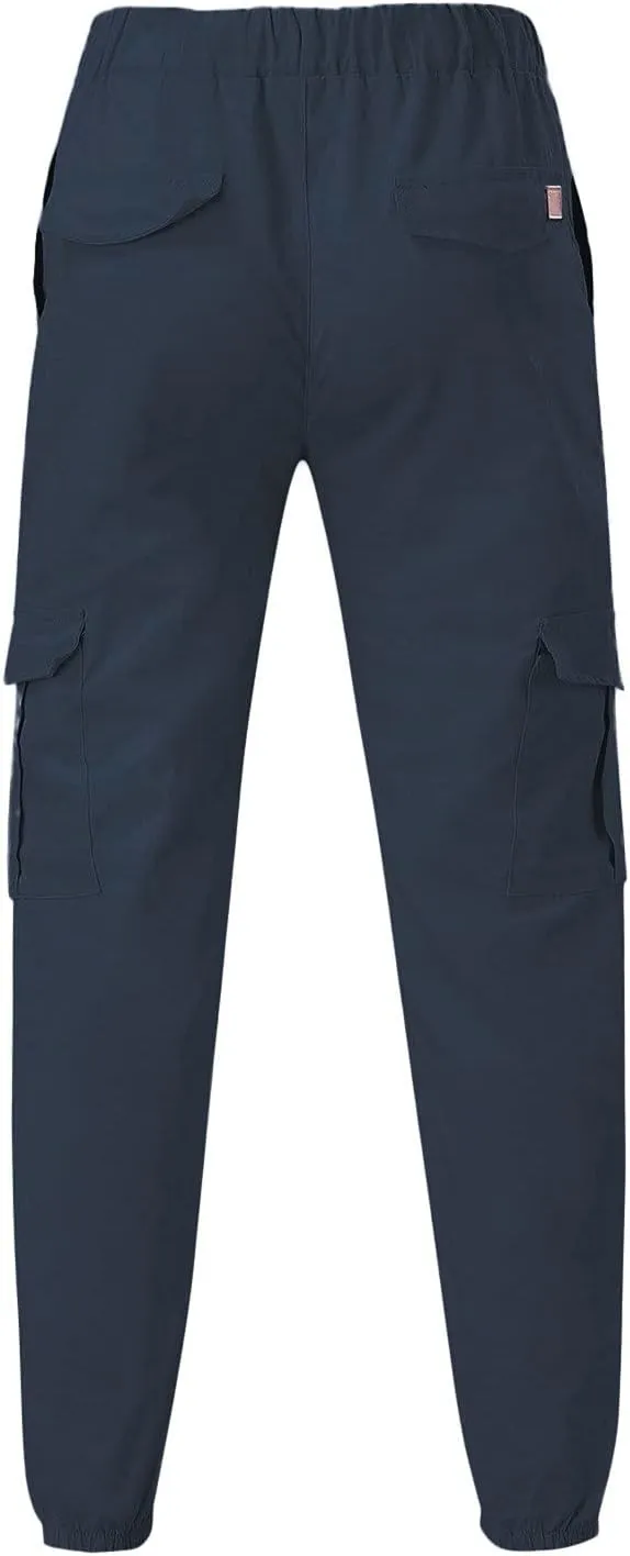 Cargo Sweatpants for Men Big and Tall with Pockets Cargo Pants for Men Lightweight Tactical Pants Hiking Cargo Pants