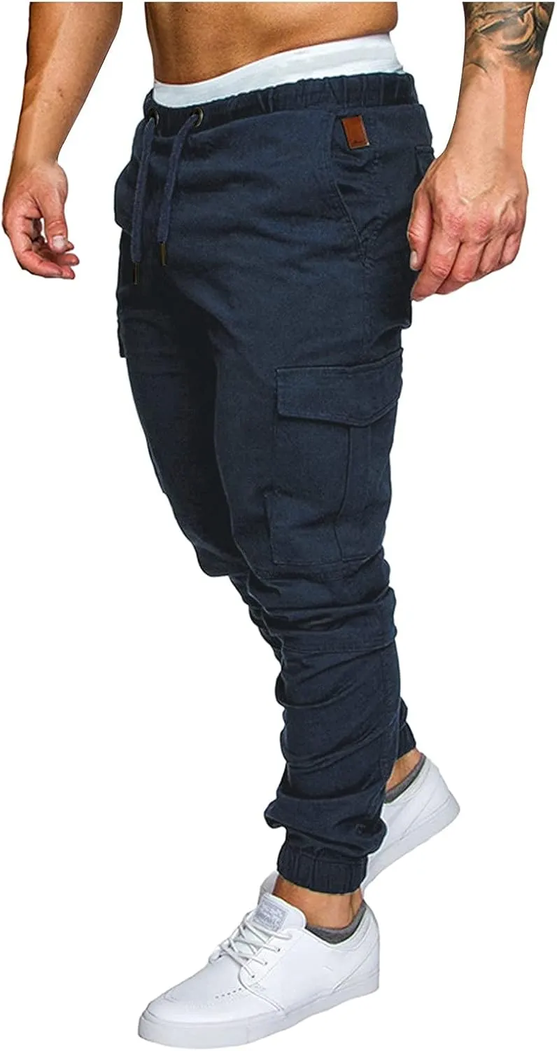 Cargo Sweatpants for Men Big and Tall with Pockets Cargo Pants for Men Lightweight Tactical Pants Hiking Cargo Pants