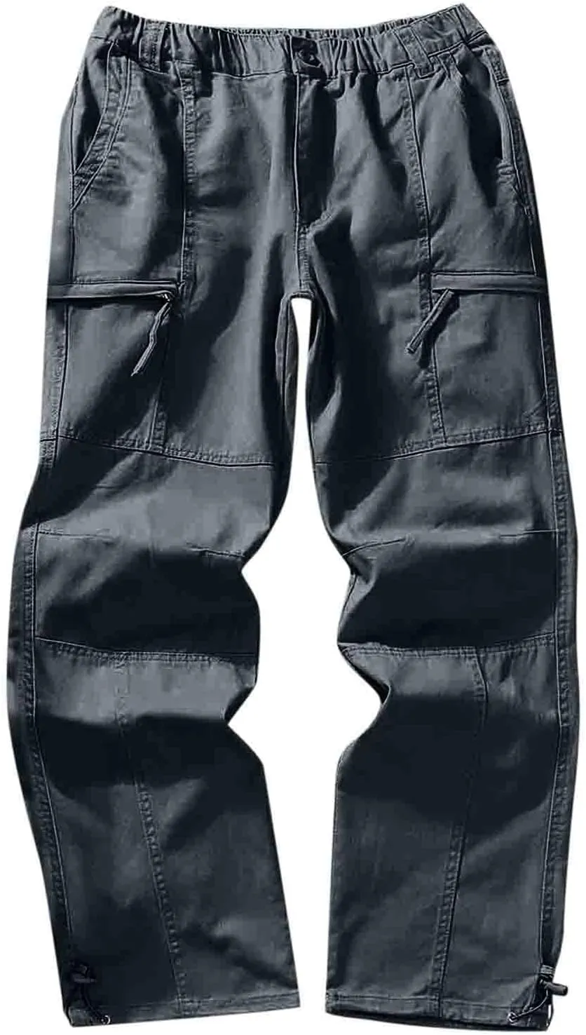 Cargo Sweatpants for Men Fleece Jogger Pants Big & Tall Sizes Sweatpants for Men with Pockets Men's Casual Pants Hip